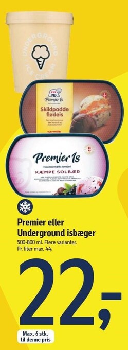 Føtex Premier eller underground isbæger tilbud
