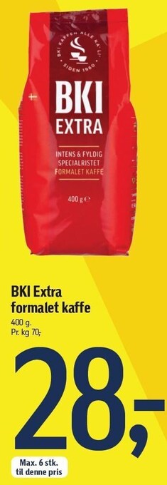 Føtex Bki formalet kaffe tilbud