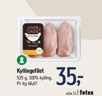 Føtex Kyllingefilet tilbud