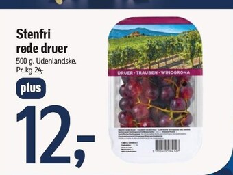 Føtex Stenfri røde druer tilbud