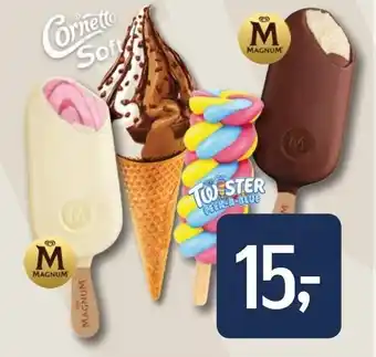 Føtex Cornetto soft, magnum el. twister peen-a-blue tilbud