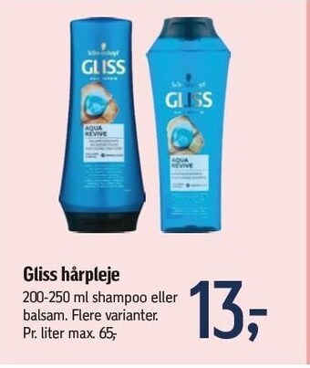 Føtex Gliss hårpleje tilbud