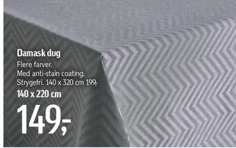 Føtex Damask dug tilbud