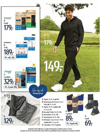 Føtex Tights 3-pak, undertrøje el. trusse. tights 2-pakker, grandad t-shirt, sweatshirt, sweatbukser, strømper 2-pakker, jobsokker tilbud