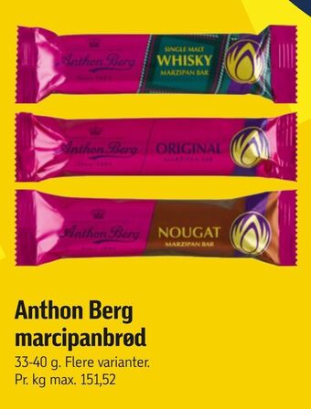 Føtex Anthon berg marcipanbrød tilbud