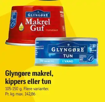 Føtex Glyngøre makrel, kippers eller tun tilbud