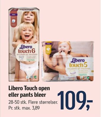 Føtex Libero touch open eller pants bleer tilbud