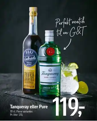 Føtex Tanqueray eller pure tilbud