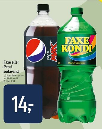 Føtex Faxe eller pepsi sodavand tilbud