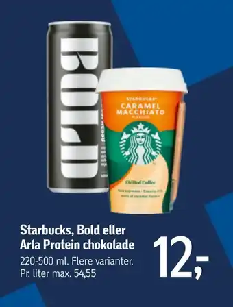 Føtex Starbucks, bold eller arla protein chokolade tilbud