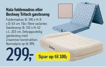Føtex Nala foldemadras eller bestway tritech gæsteseng tilbud