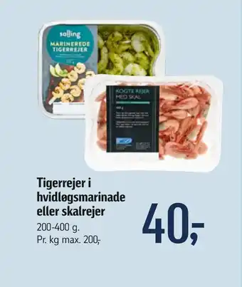 Føtex Tigerrejer i hvidløgsmarinade eller skalrejer tilbud
