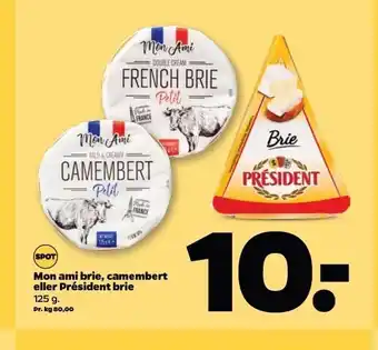 Netto Mon ami brie, camembert el. président brie tilbud