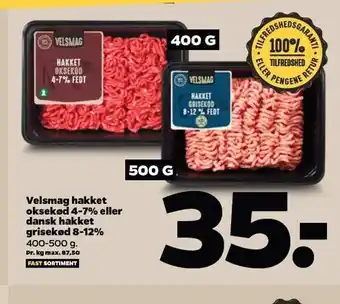 Netto Velsmag hakket oksekød eller dansk hakket grisekød tilbud