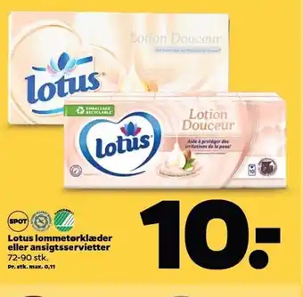 Netto Lommetørklæder eller ansigtsservietter tilbud