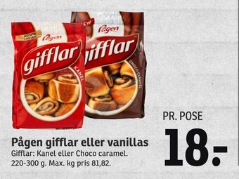 SPAR Pågen gifflar eller vanillas tilbud