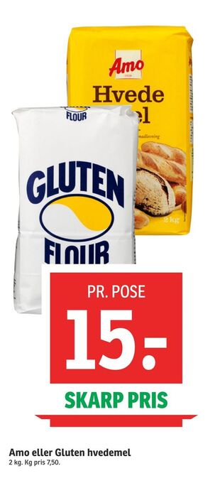 SPAR Amo eller gluten hvedemel tilbud