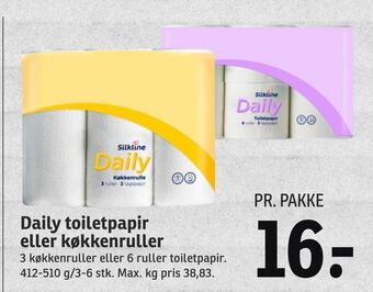 SPAR Daily toiletpapir eller køkkenruller tilbud