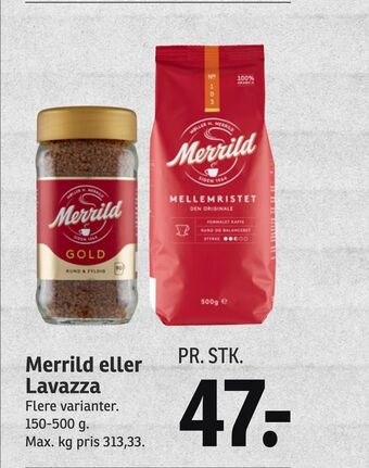 SPAR Merrild eller lavazza tilbud