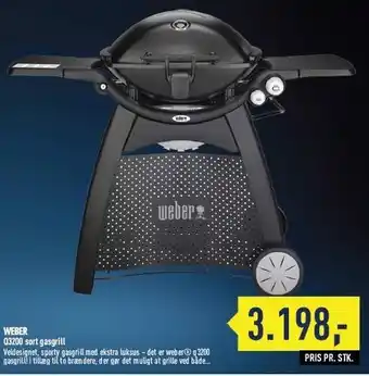 Weber q3200 sort gasgrill
