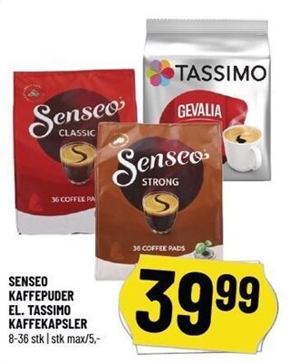 Løvbjerg Senseo kaffepuder el. tassimo kaffekapsler tilbud