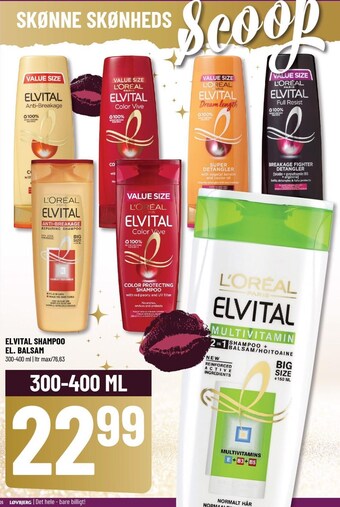 Løvbjerg Elvital shampoo el. balsam tilbud