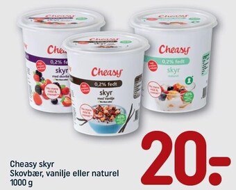 REMA 1000 Cheasy skyr skovbær, vanilje el. naturel tilbud