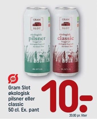 REMA 1000 Gram slot økologisk pilsner el. classic tilbud