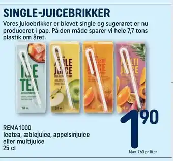REMA 1000 Single-juicebrikker tilbud