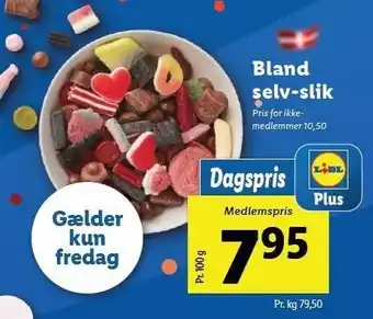 Lidl Bland selv-slik - tilbud med lidl plus tilbud