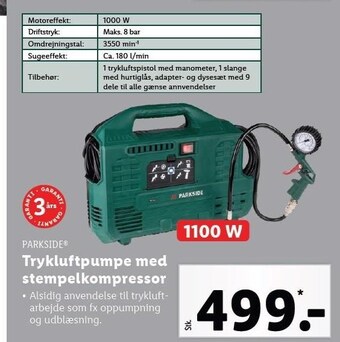 Lidl Trykluftpumpe med stempelkompressor tilbud