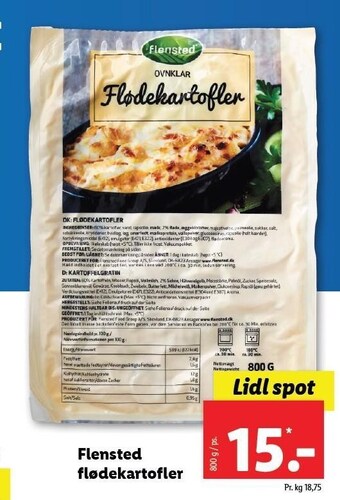 Lidl Flensted flødekartofler tilbud