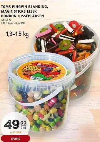 Scandinavian Park Toms pingvin blanding, magic sticks el. bonbonlossepladsen tilbud