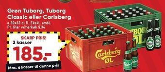Bilka Grøn Tuborg,Tuborg Classic eller Carlsberg tilbud