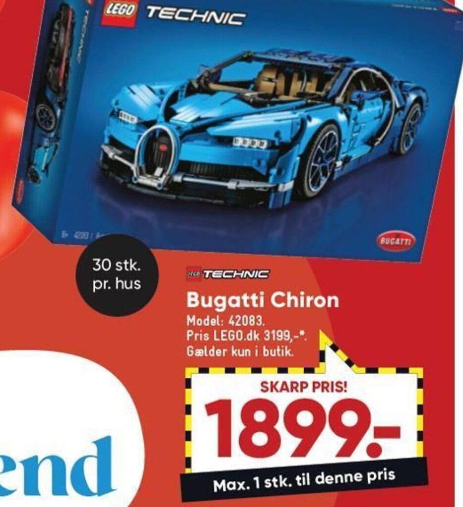 Bilka Lego Bugatti Chiron tilbud