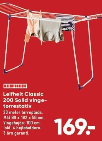 Bilka Leifheit Classic 200 Solid vingetørrestativ tilbud