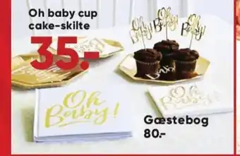 Bilka Oh baby cup cake-skilte tilbud