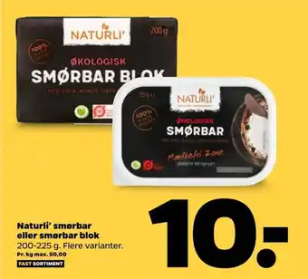 Netto Naturli Smørbar Eller Smørbar Blok tilbud
