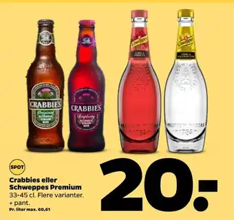 Netto Crabbies Eller Schweppes Premium tilbud