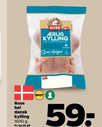 Netto Rose Hel Dansk Kylling tilbud