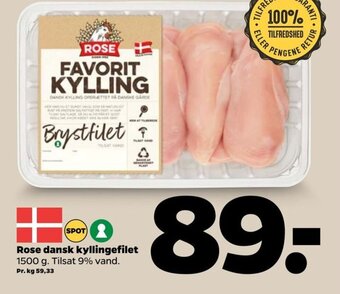 Netto Rose Dansk Kyllingefilet tilbud