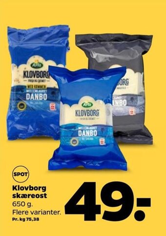 Netto Klovborg Skæreost tilbud