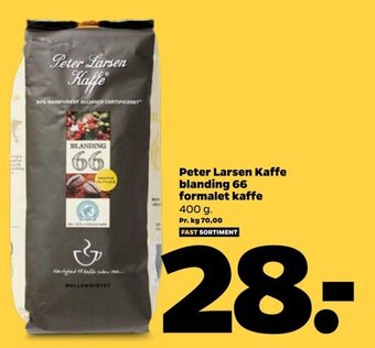 Netto Peter Larsen Kaffe Blanding 66 Formalet Kaffe tilbud