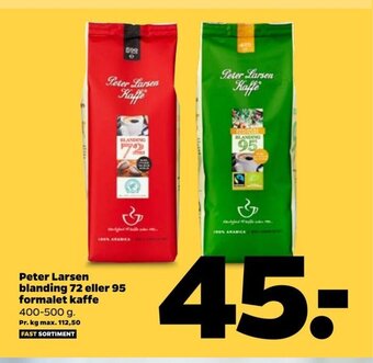 Netto Peter Larsen Blanding 72 Eller 95 Formalet Kaffe tilbud