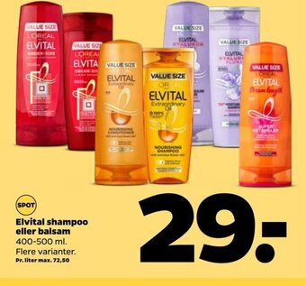 Netto Elvital Shampoo Eller Balsam tilbud