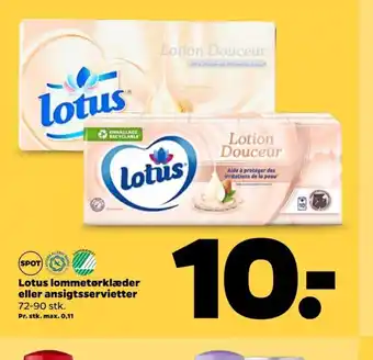 Netto Lotus Lommetørklæder Eller Ansigtsservietter tilbud