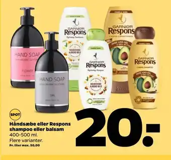 Håndsæbe Eller Respons Shampoo Eller Balsam