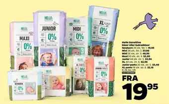 Netto Hello Sensitive Bleer Eller Buksebleer Newborn tilbud