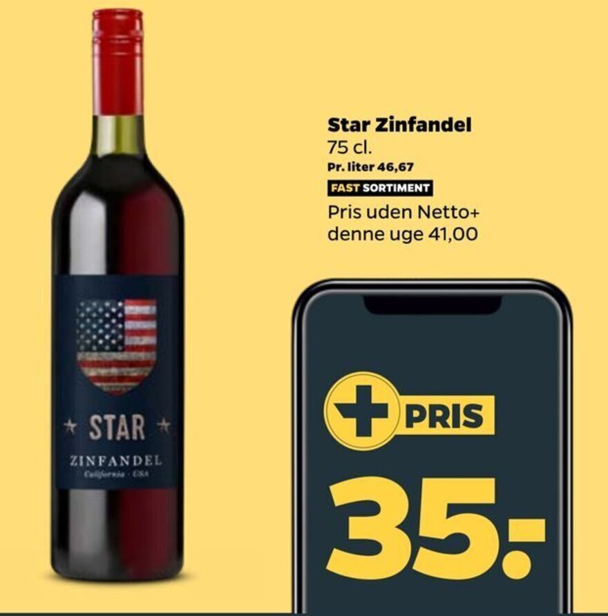 Star Zinfandel tilbud hos Netto