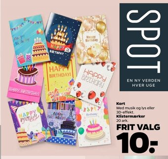 Netto Kort Med Musik Og Lys Eller tilbud